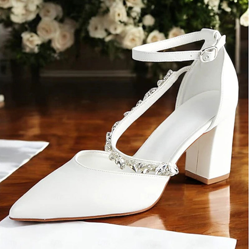 Rhinestone Sandal Women - European and American Pointed High Heels
