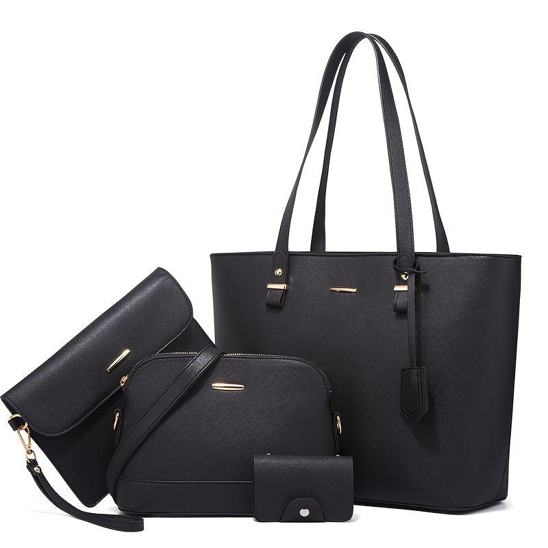 Women Shoes Zipper - 4pcs Fashion Women's Bag Sets Solid
