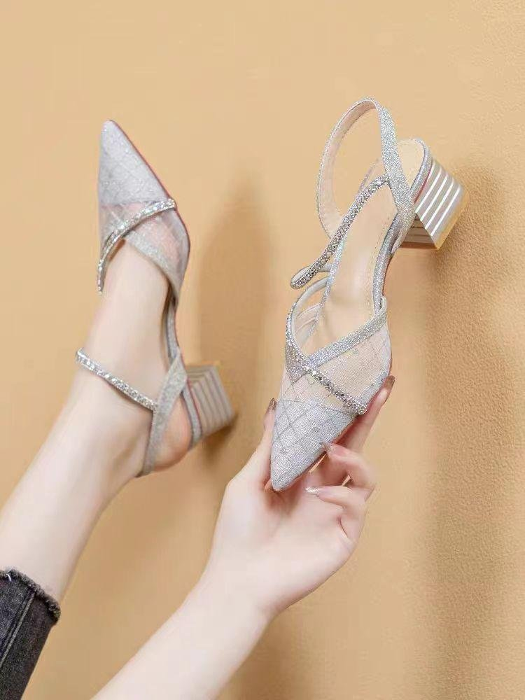 French Style Rhinestone Mesh P - Rhinestone Sandal Women 리뷰 및 가격