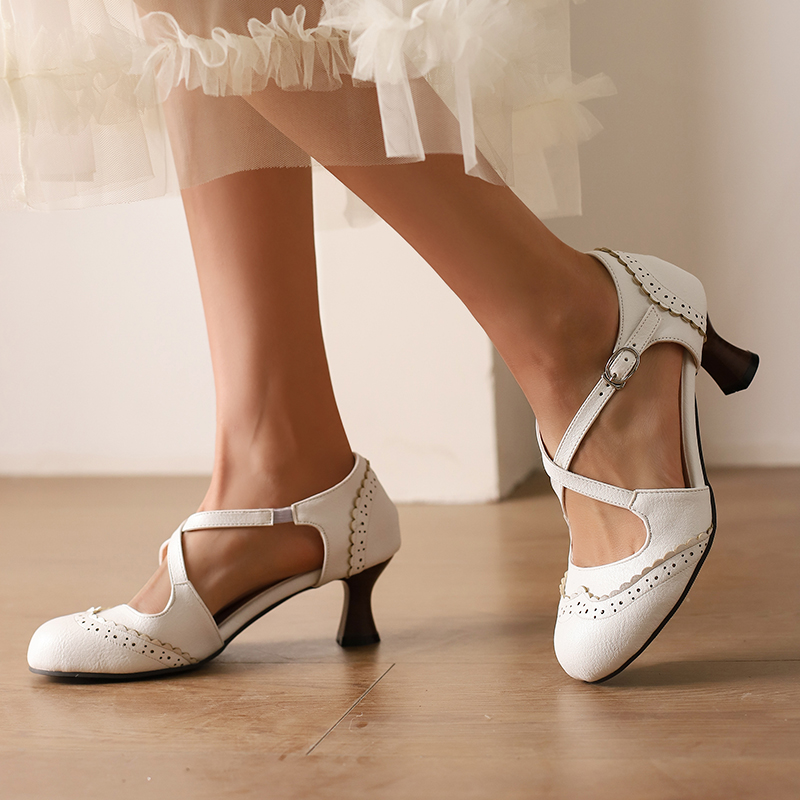 Vintage Women's Low Heels Pump - Women'S Shoes Yellow 리뷰 및 가격