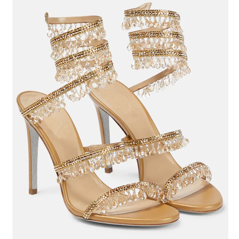 Sexy Green Crystal Fringe Stil - Rhinestone Sandal Women 리뷰 및 가격