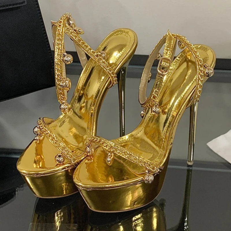 Luxury Heart Bell Pendants Des - Gold Chain Sandal 리뷰 및 가격