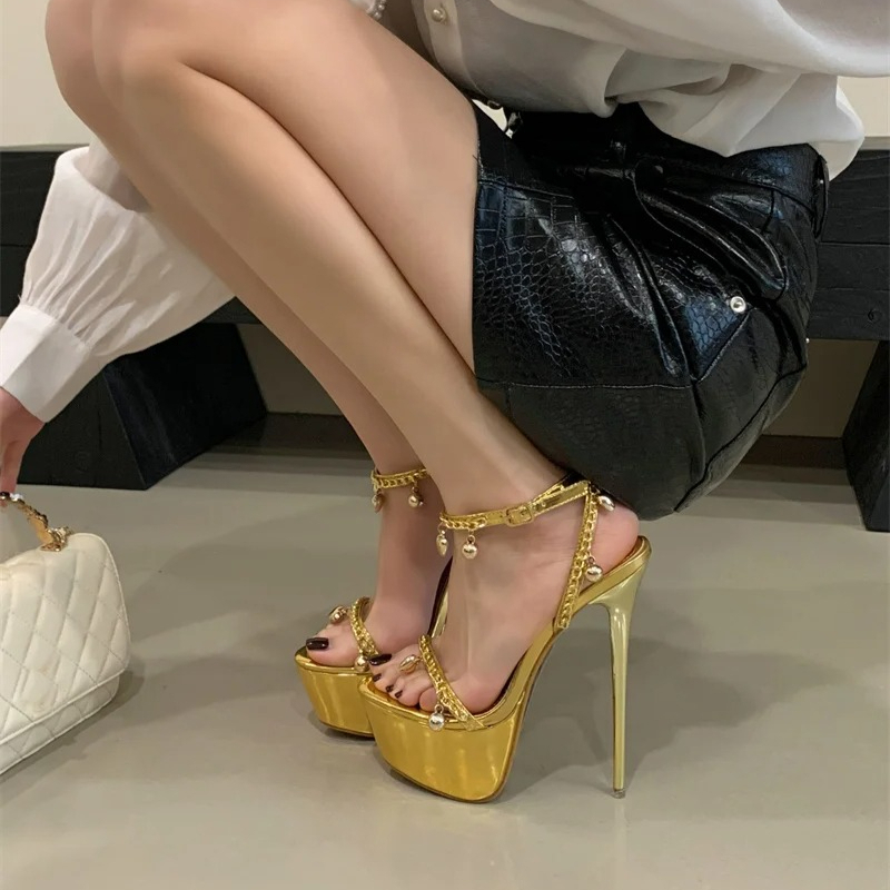 Luxury Heart Bell Pendants Des - Gold Chain Sandal 리뷰 및 가격