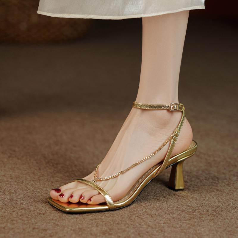 Gold Women's Fashion Sandals,  - Gold Chain Sandal 리뷰 및 가격