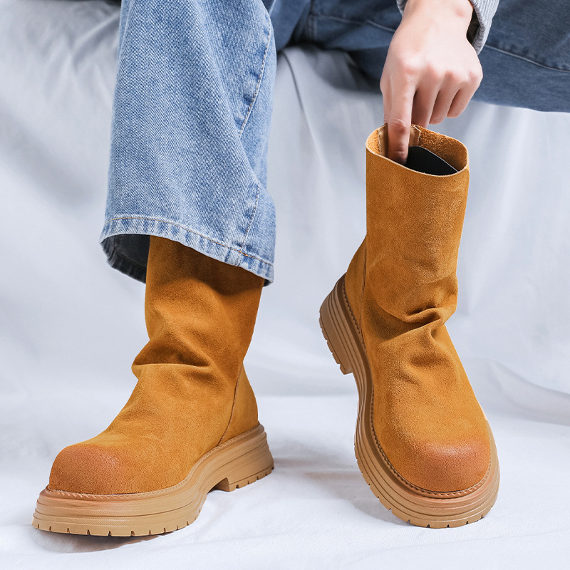 men's fashion punk rock high p - Suede Ankle Boot 리뷰 및 가격