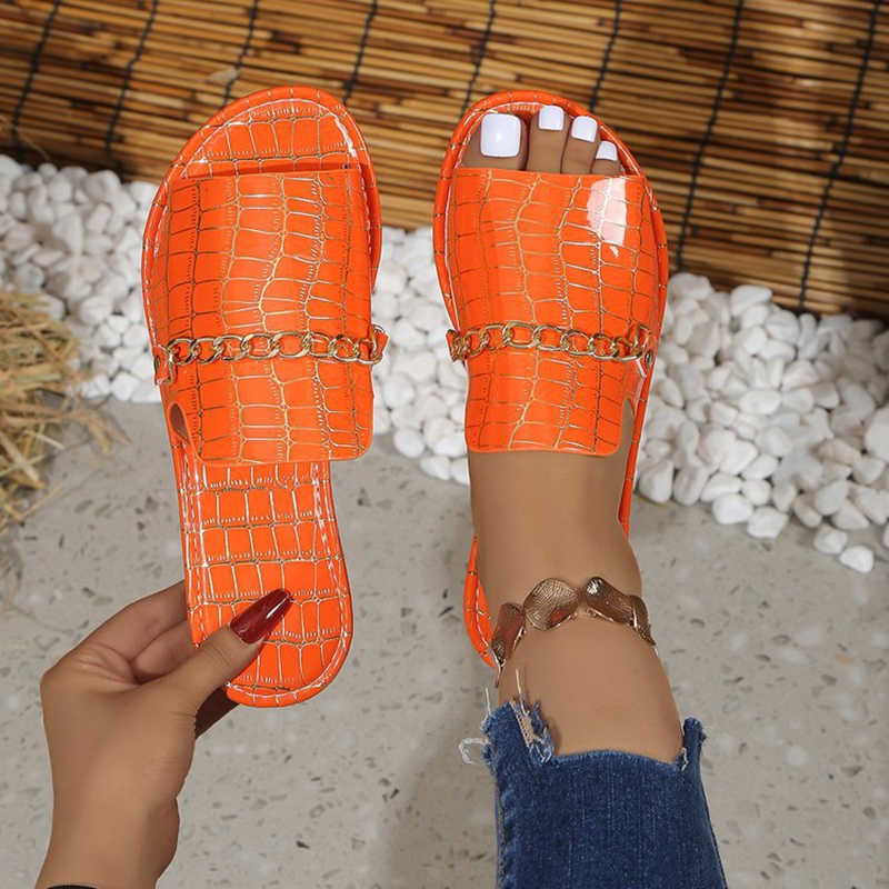 Women's Glitter Gold Slippers  - Gold Chain Sandal 리뷰 및 가격
