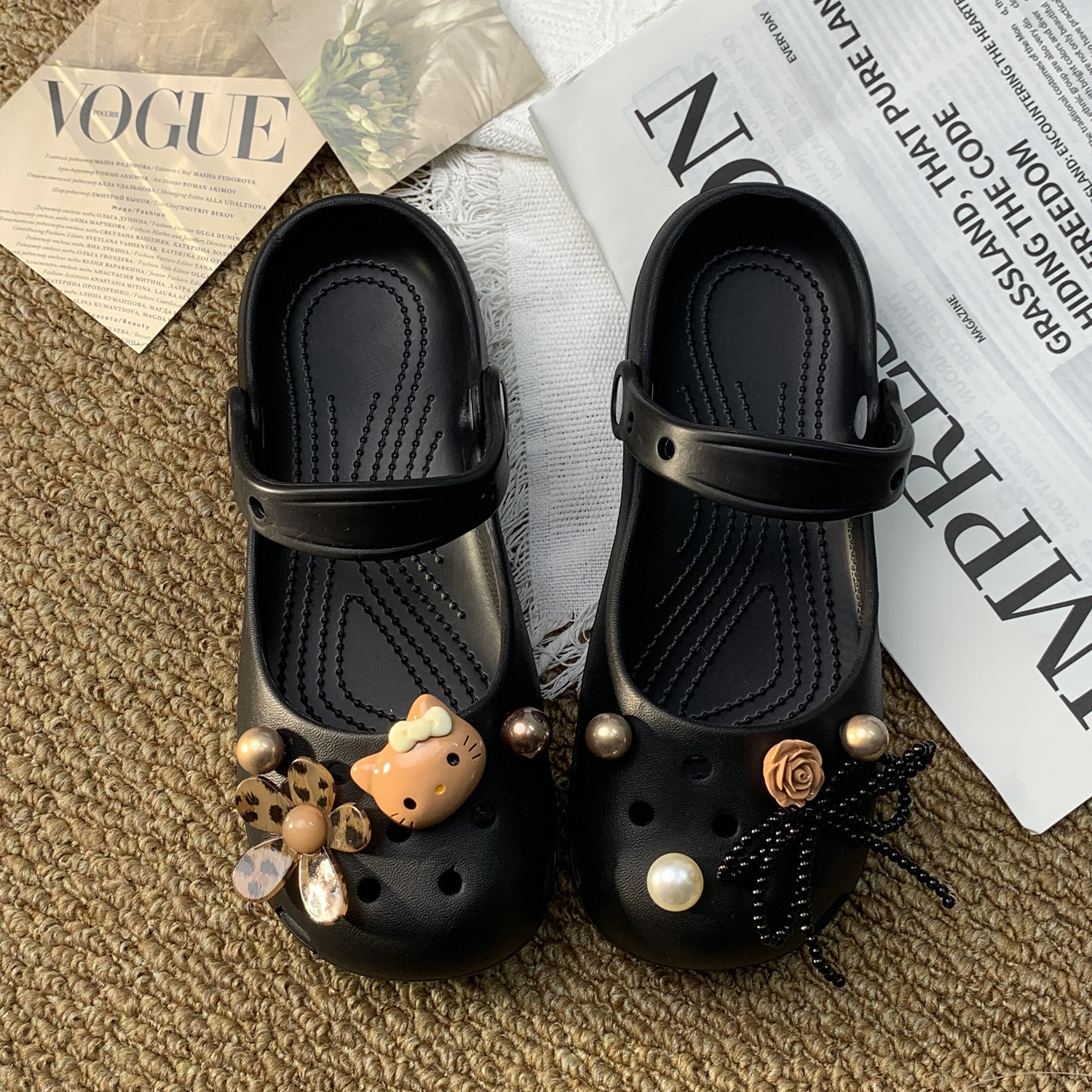 Y2K Coquette Leopard Sanrio He - Women'S Shoes Clogs 리뷰 및 가격