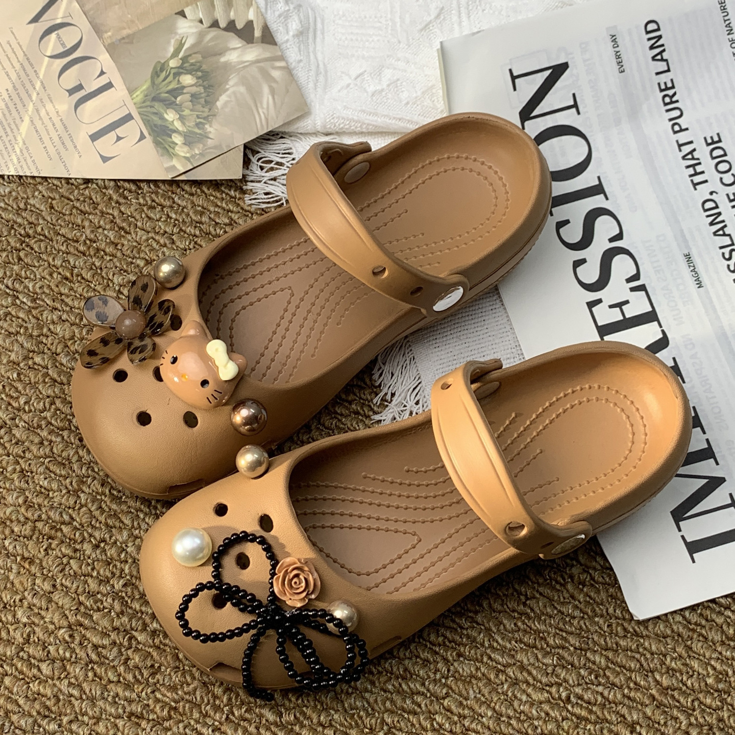 Y2K Coquette Leopard Sanrio He - Women'S Shoes Clogs 리뷰 및 가격