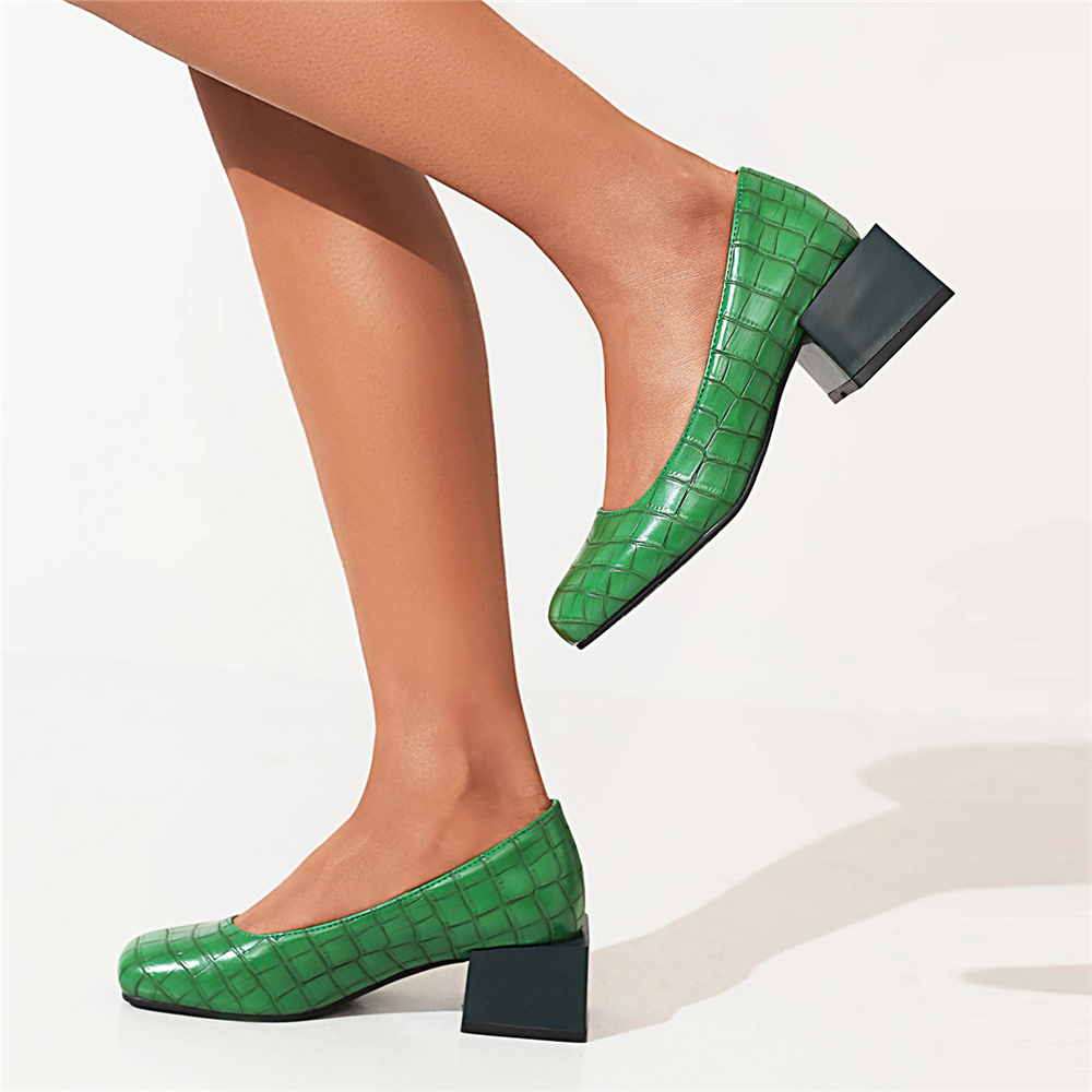 Square Low Heels Shoes Elegant - Women'S Shoes Yellow 리뷰 및 가격