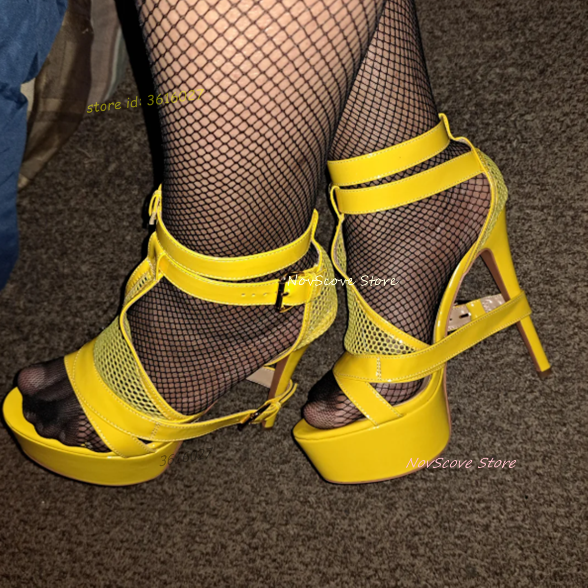 Yellow Open Toe Strappy Sandal - Women'S Shoes Yellow 리뷰 및 가격