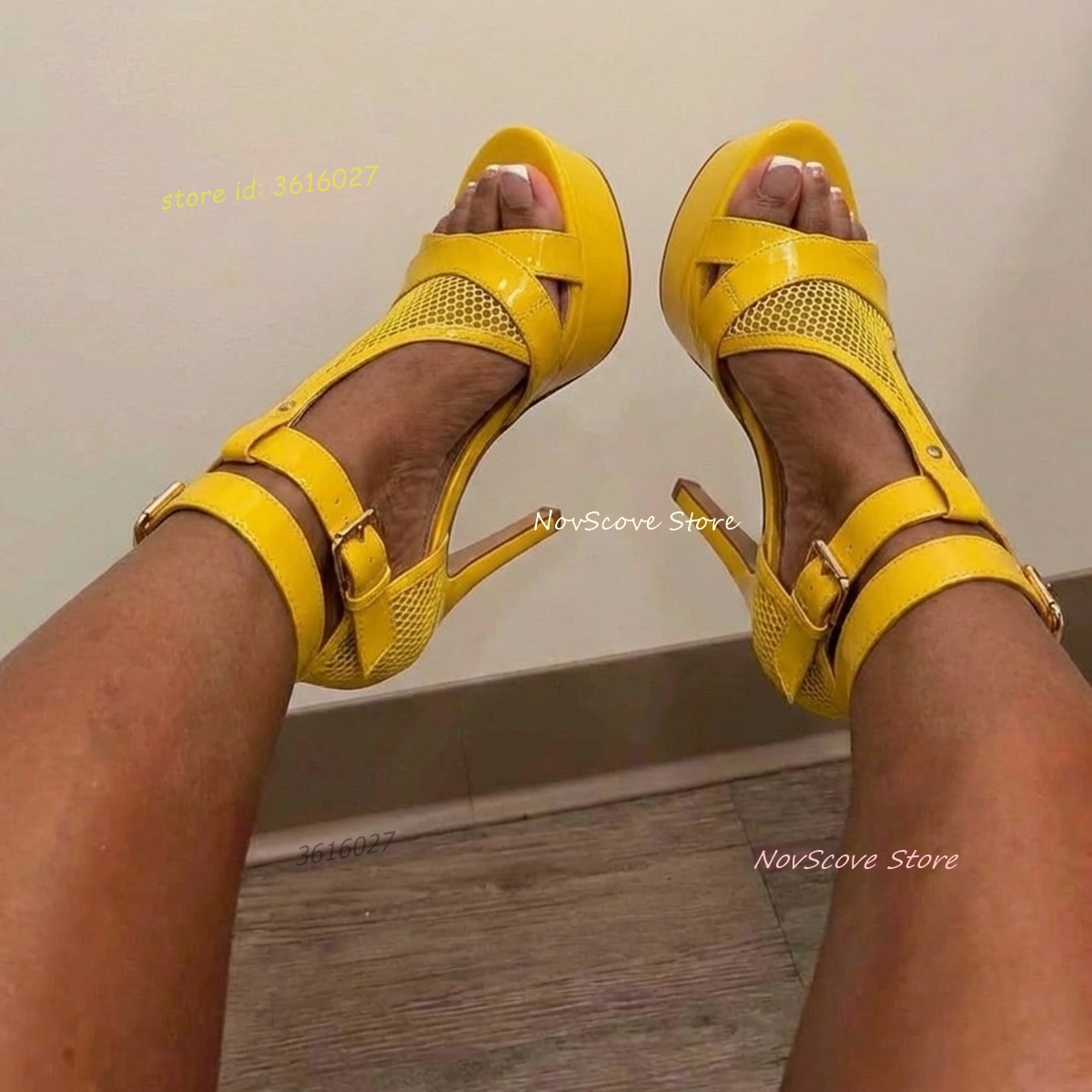 Yellow Open Toe Strappy Sandal - Women'S Shoes Yellow 리뷰 및 가격