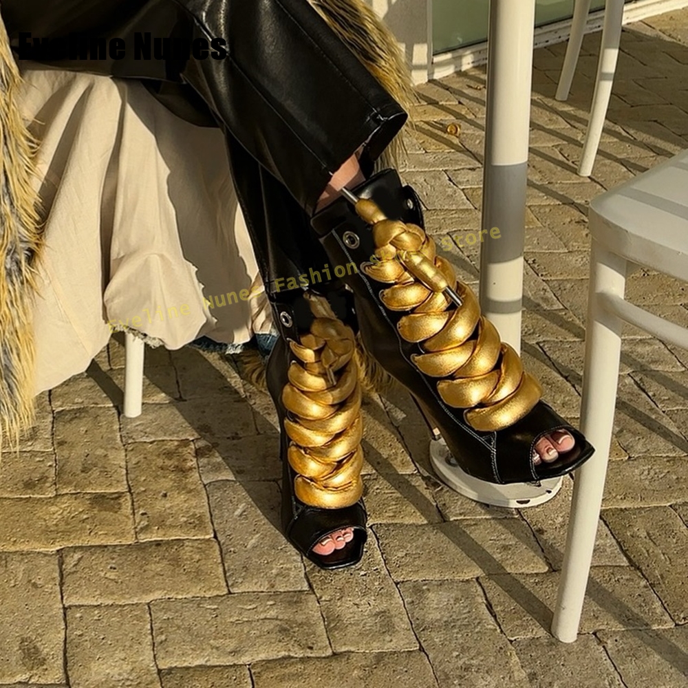 Women's Black Gold Chain Decor - Gold Chain Sandal 리뷰 및 가격