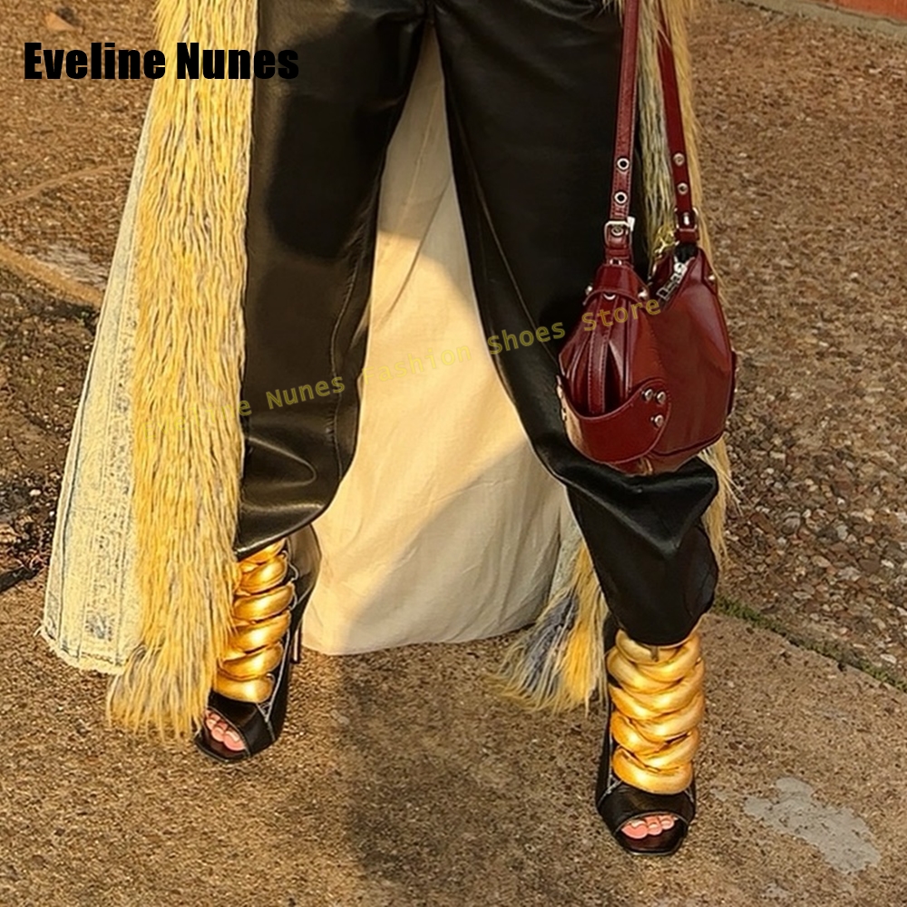 Women's Black Gold Chain Decor - Gold Chain Sandal 리뷰 및 가격