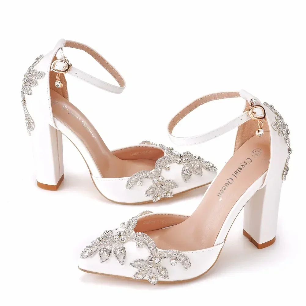 2026 Thick Heel Pointed Toe Sh - Rhinestone Sandal Women 리뷰 및 가격