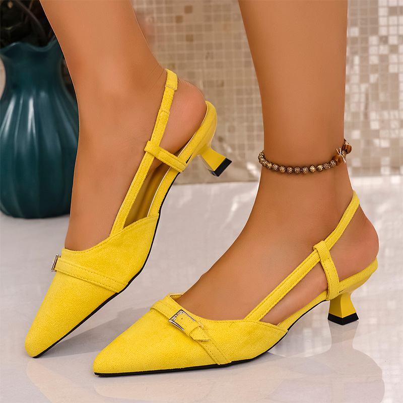 Fashion Yellow High Heels Sand - Women'S Shoes Yellow 리뷰 및 가격