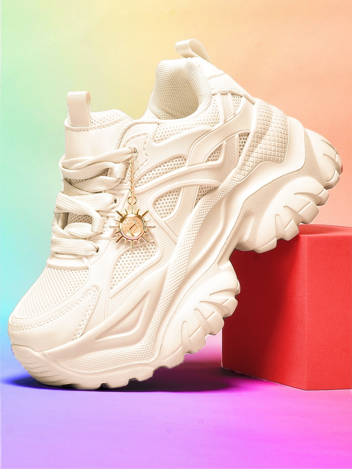 Women's Lightweight 7cm Beige  - Gold Chain Sandal 리뷰 및 가격