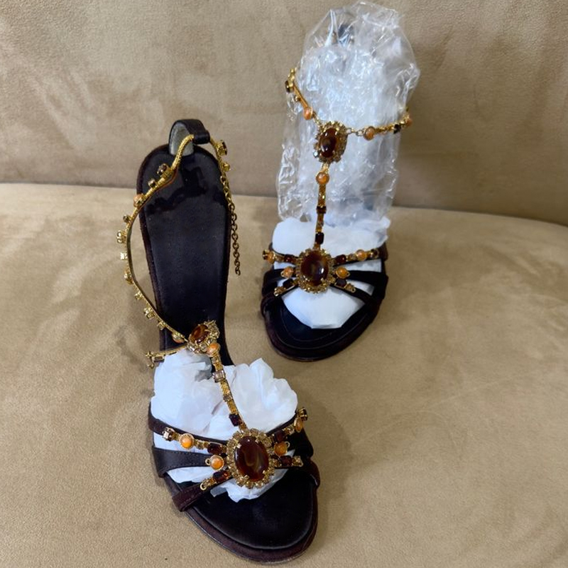 Rhinestone Open Toe Cross Stra - Rhinestone Sandal Women 리뷰 및 가격