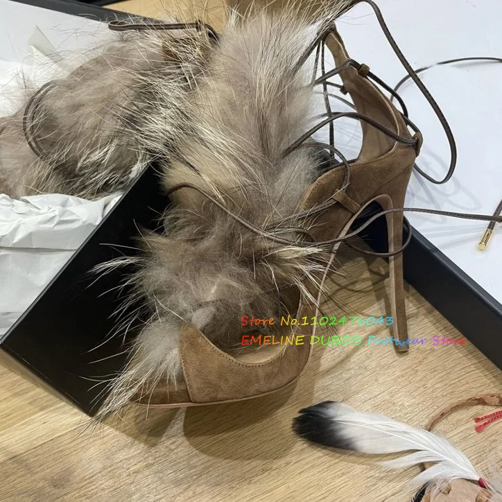 Fur Decor High Heel Ankle Boot - Suede Ankle Boot 리뷰 및 가격