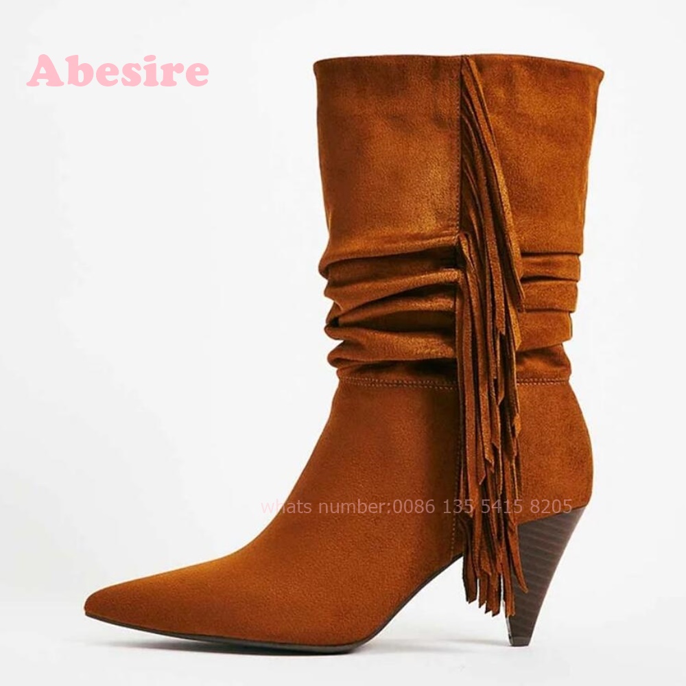 White Cone Heel Fringe Shoes V - Women'S Shoes Vegan 리뷰 및 가격