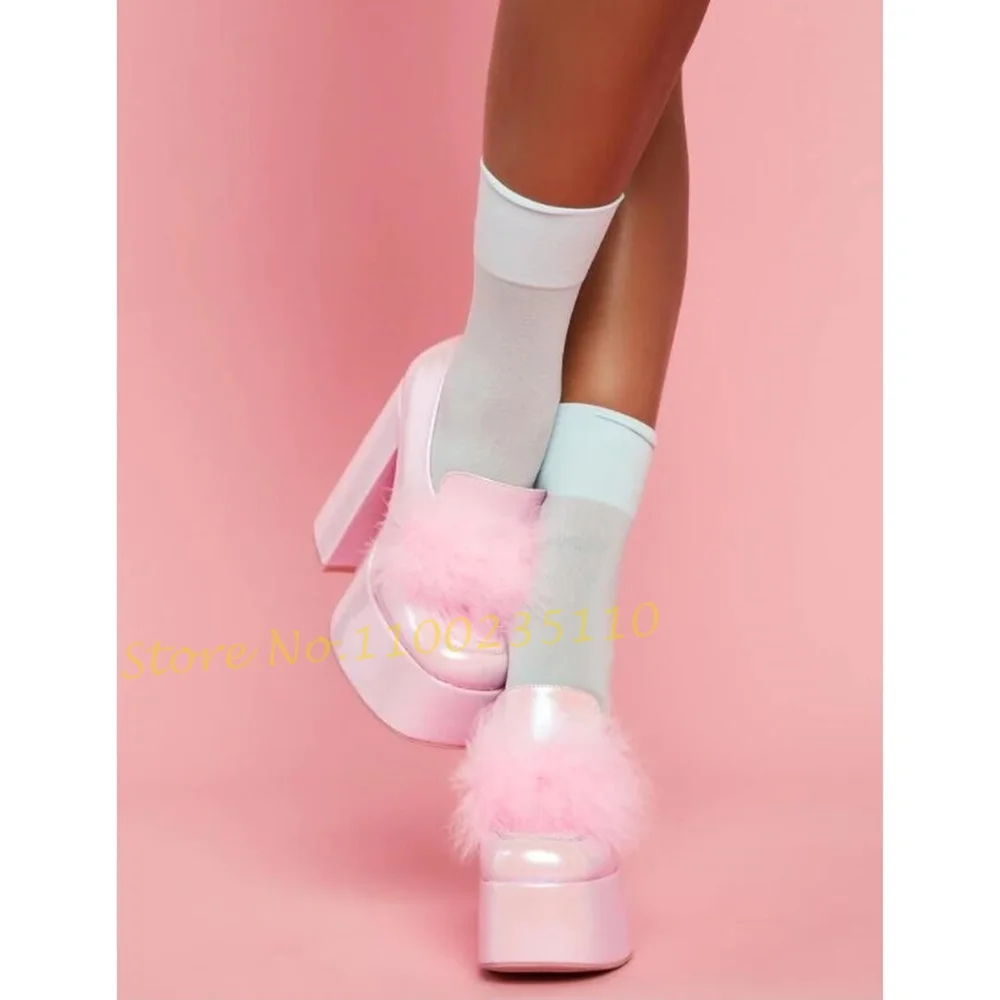 Pink Pom Platform Loafers Shoe - Women'S Shoes Vegan 리뷰 및 가격