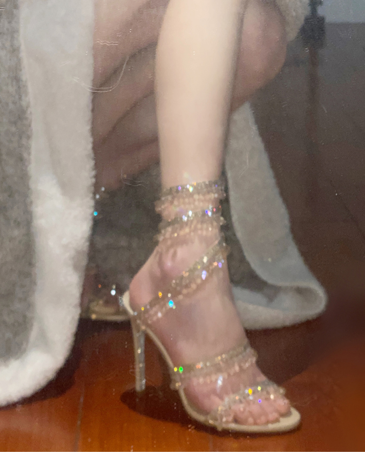 Summer Shiner Crystal Drop Hig - Rhinestone Sandal Women 리뷰 및 가격