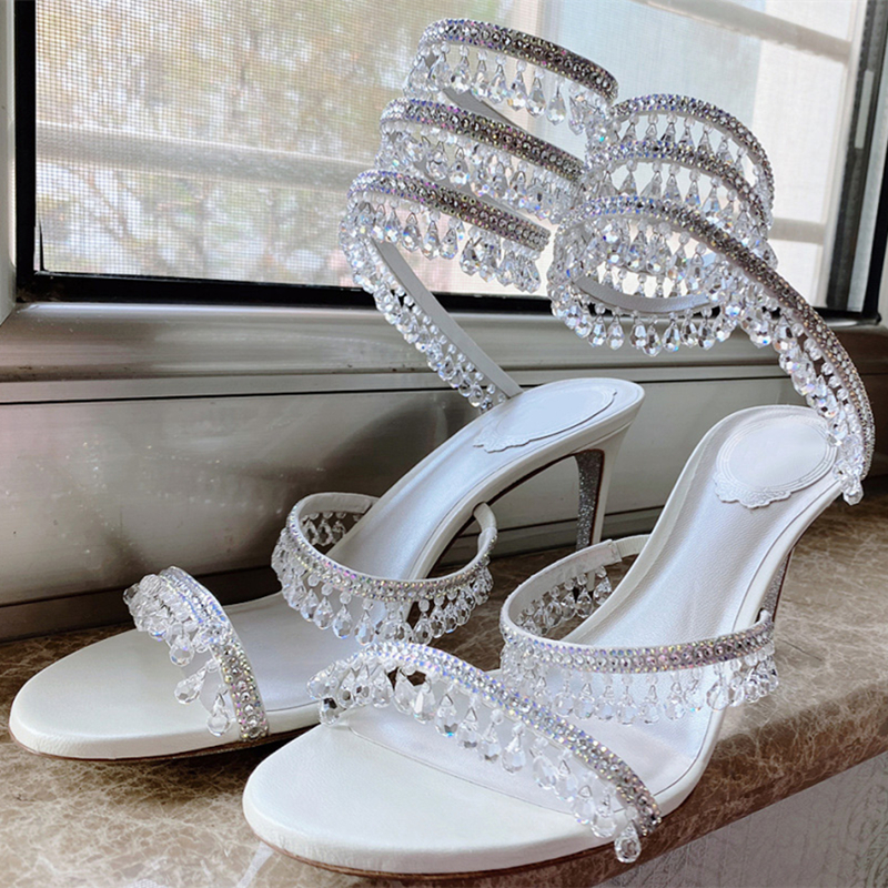 Summer Shiner Crystal Drop Hig - Rhinestone Sandal Women 리뷰 및 가격