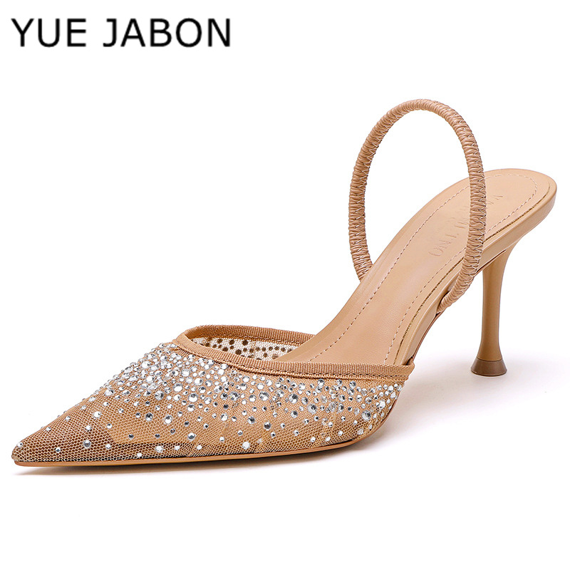 Mesh Rhinestone High Heel Sand - Women Shoes Ysl 리뷰 및 가격