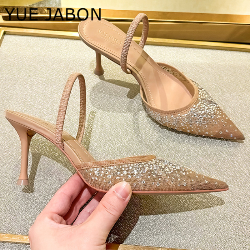 Mesh Rhinestone High Heel Sand - Women Shoes Ysl 리뷰 및 가격