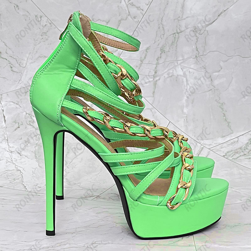 Rontic New Arrival Women Summe - Gold Chain Sandal 리뷰 및 가격