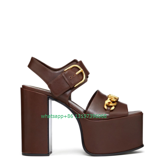 Lady gold chain buckle design  - Gold Chain Sandal 리뷰 및 가격