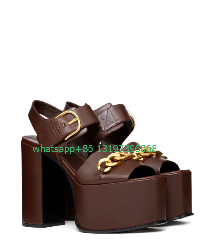 Lady gold chain buckle design  - Gold Chain Sandal 리뷰 및 가격