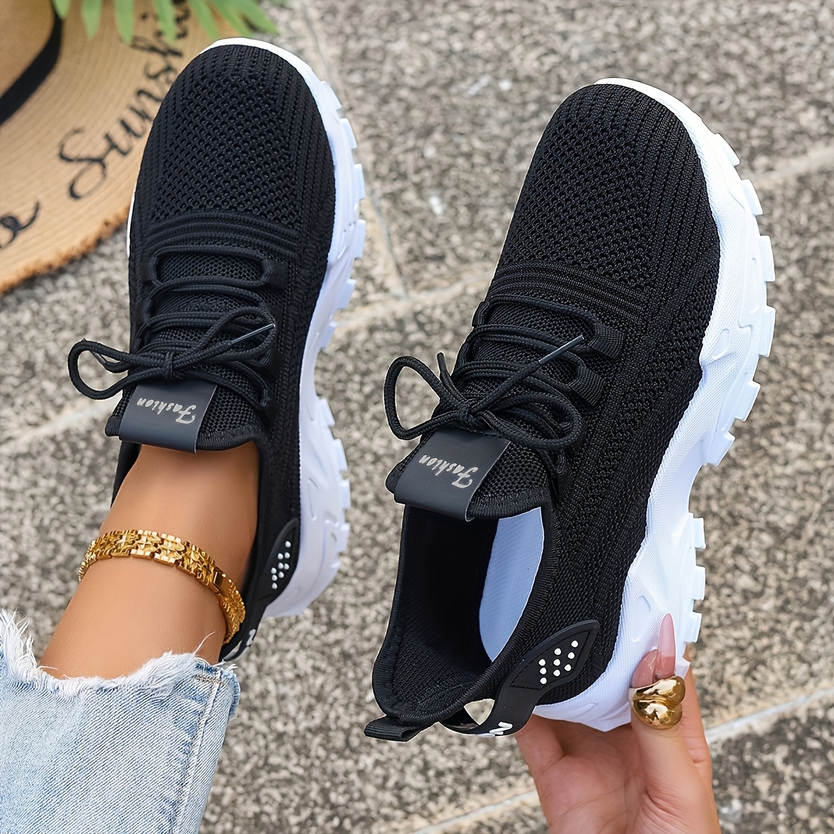Breathable Knit Sneakers Fashi - Women Shoes Store 리뷰 및 가격
