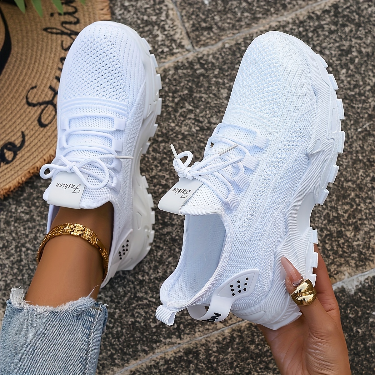 Breathable Knit Sneakers Fashi - Women Shoes Store 리뷰 및 가격
