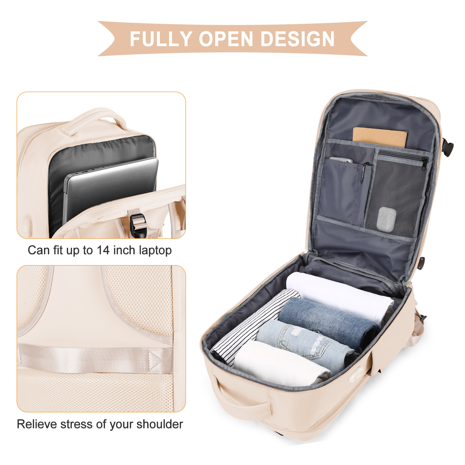 Large Travel Backpack for Men  - Women Shoes Zipper 리뷰 및 가격