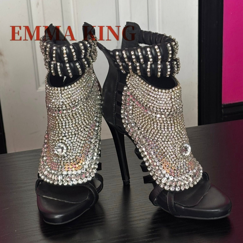 Crystal Rhinestone Embellished - Women Shoes Zipper 리뷰 및 가격