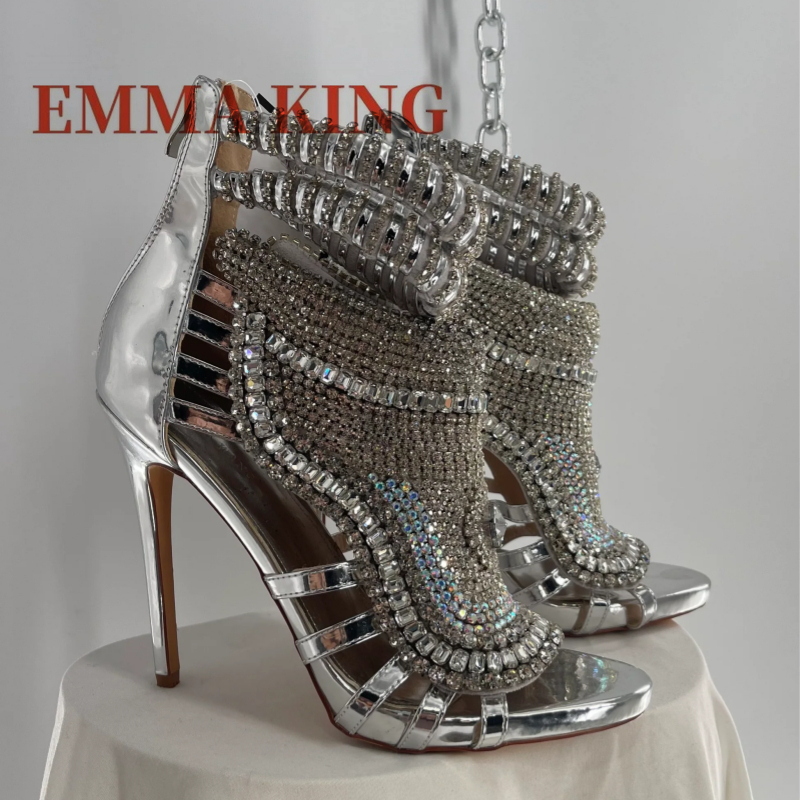 Crystal Rhinestone Embellished - Women Shoes Zipper 리뷰 및 가격