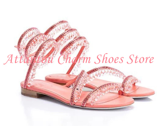 Bling Bling Crystal Snake Stra - Rhinestone Sandal Women 리뷰 및 가격