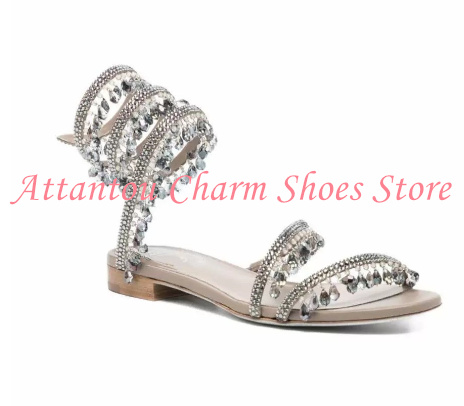 Bling Bling Crystal Snake Stra - Rhinestone Sandal Women 리뷰 및 가격