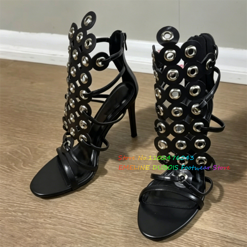 Gold Metal Circle Decor High H - Women Shoes Zipper 리뷰 및 가격