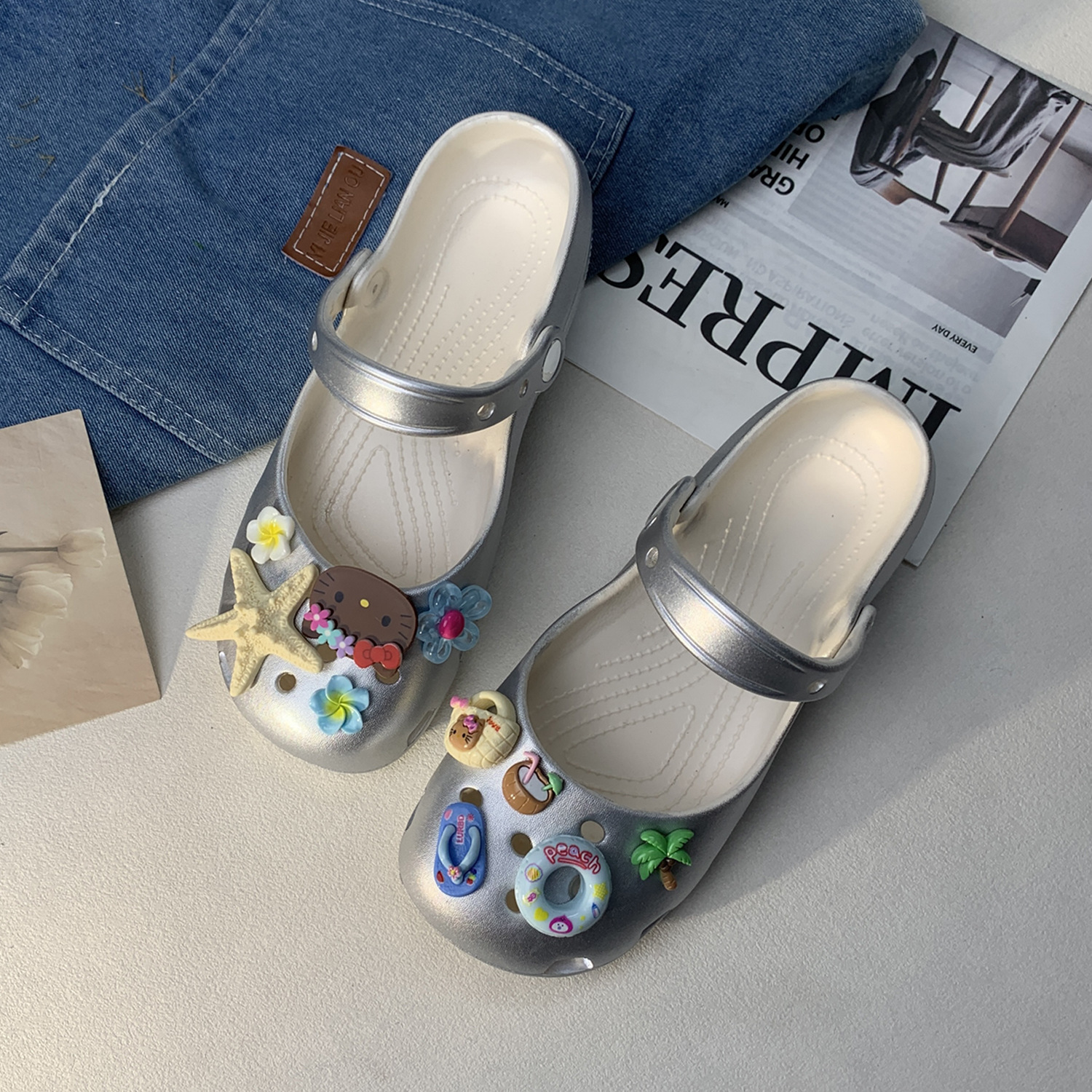 Cute Cartoon Hello Kitty Beach - Women'S Shoes Clogs 리뷰 및 가격