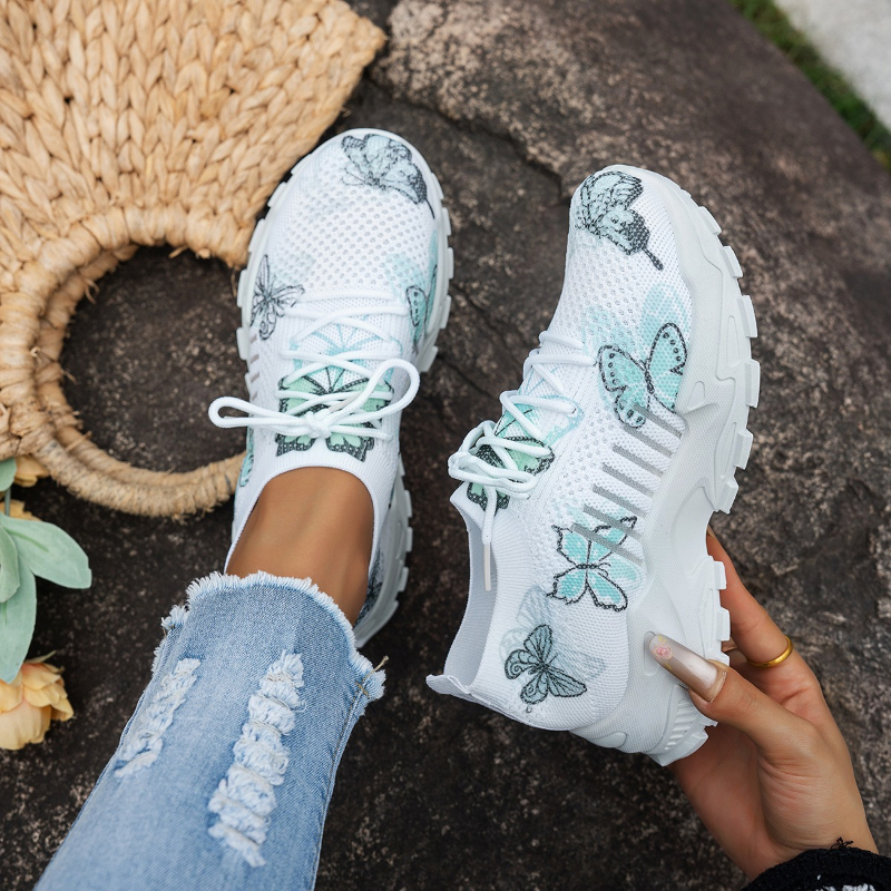 Women Butterfly Print Mesh Sne - Women Shoes Store 리뷰 및 가격