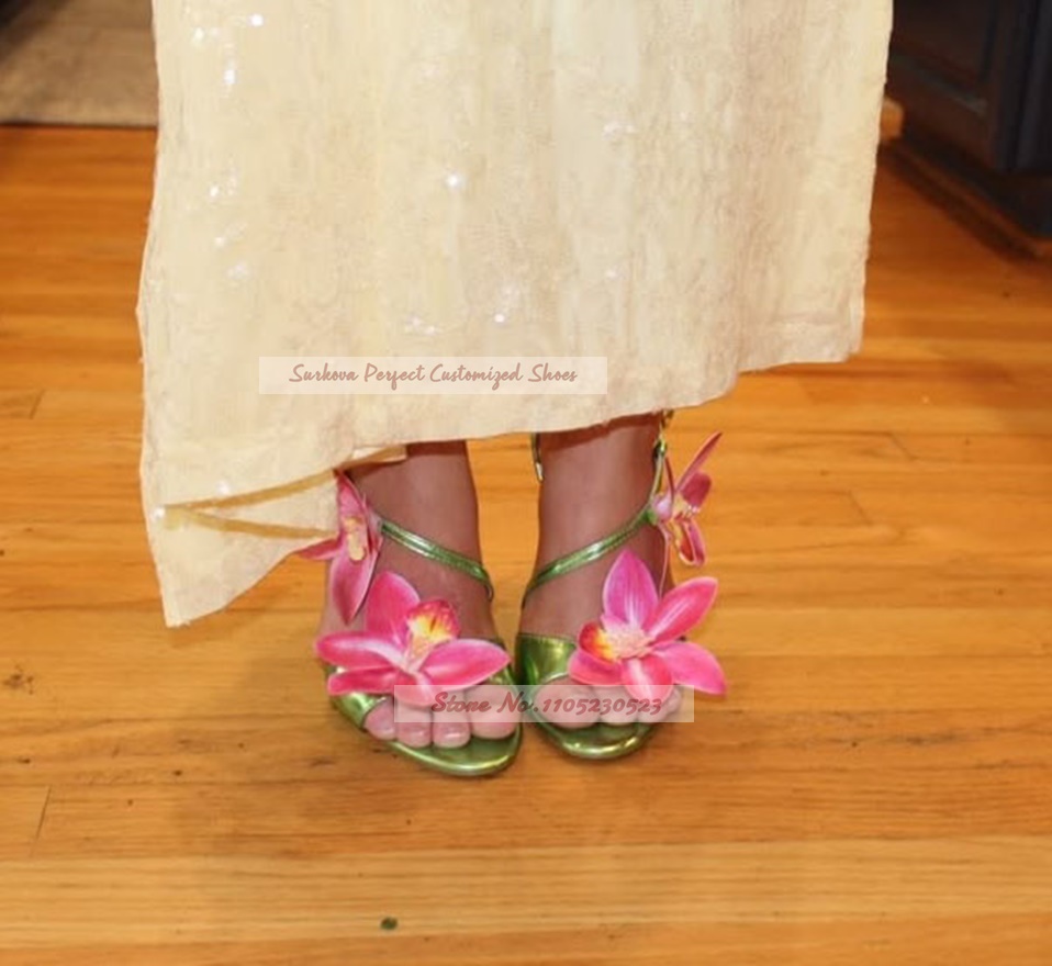 Metalic Matte Slingback Flower - Women'S Shoes Yellow 리뷰 및 가격