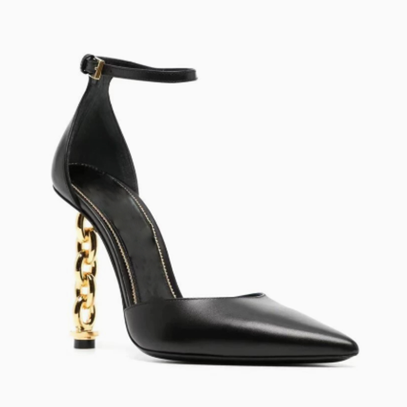 Sexy Gold Chain Heel Pointed T - Gold Chain Sandal 리뷰 및 가격
