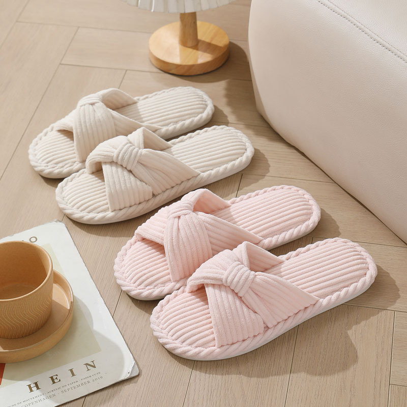Corduroy Cross Strap Home Slip - Women'S Shoes Non Slip 리뷰 및 가격