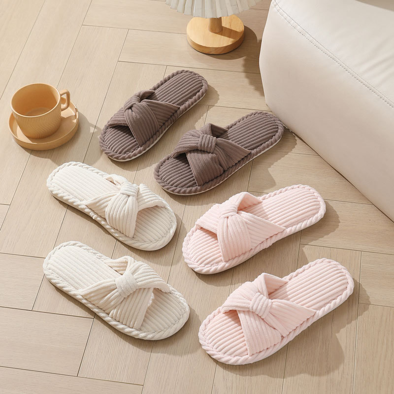 Corduroy Cross Strap Home Slip - Women'S Shoes Non Slip 리뷰 및 가격