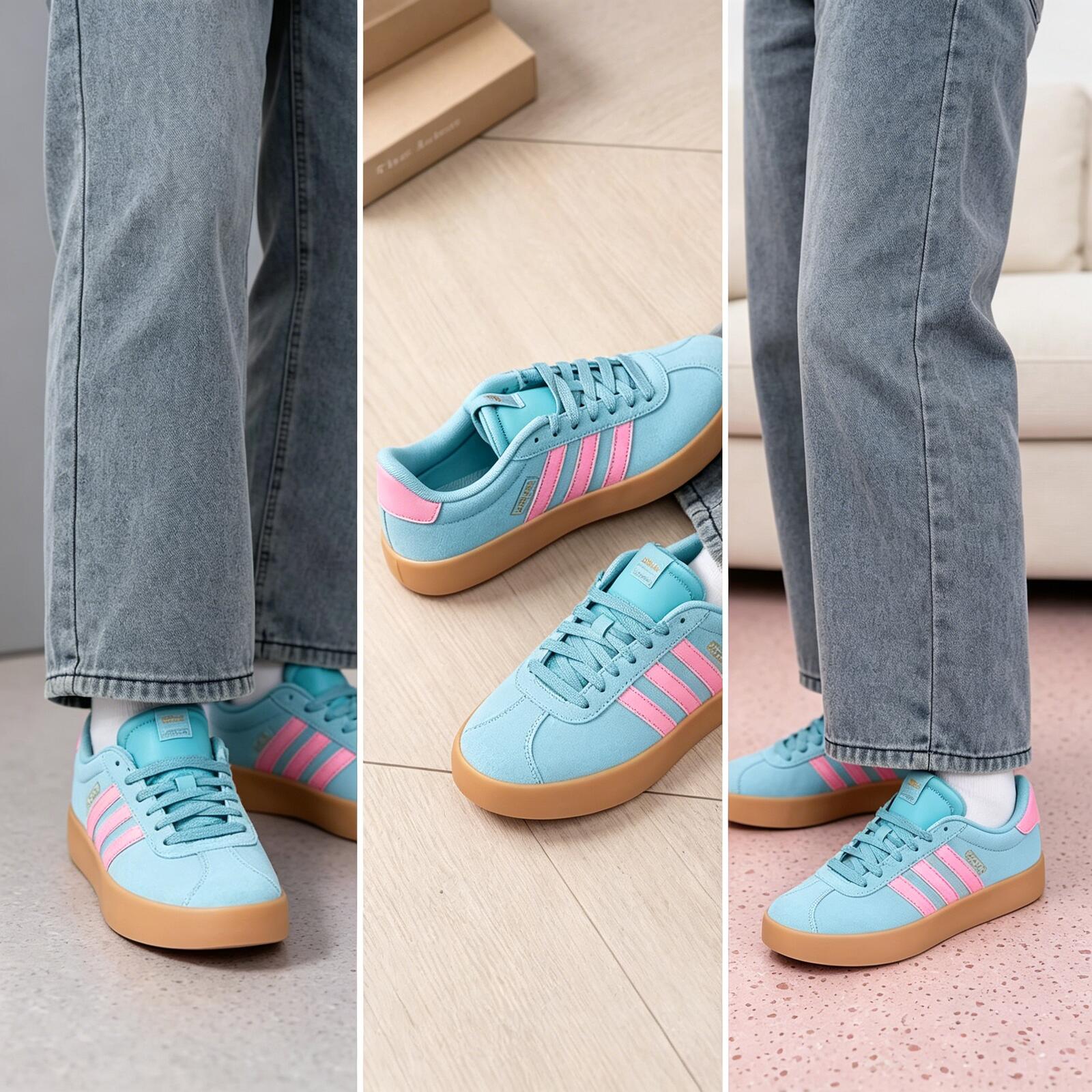 Adidas Popular Cyan Pink Suede - Women'S Shoes Pink Adidas 리뷰 및 가격